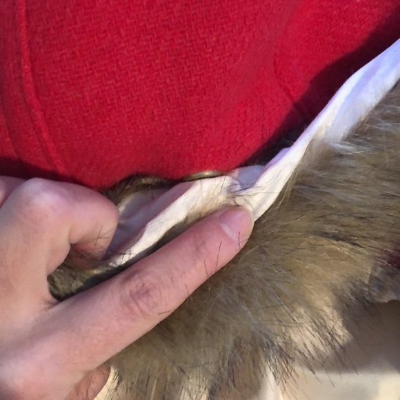 Jcrew Peacoat -fur hooded Italian wool pea coat - Picture 7 of 9